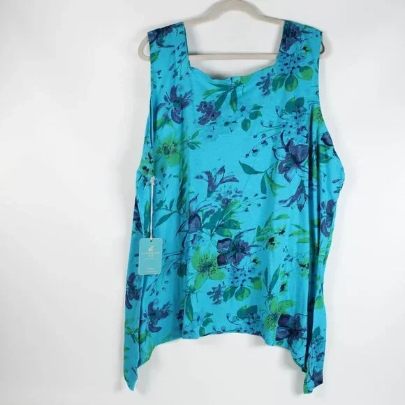 Caribbean Joe tank Top - Exotic Escape - NWT - 3X - Picture 2 of 6